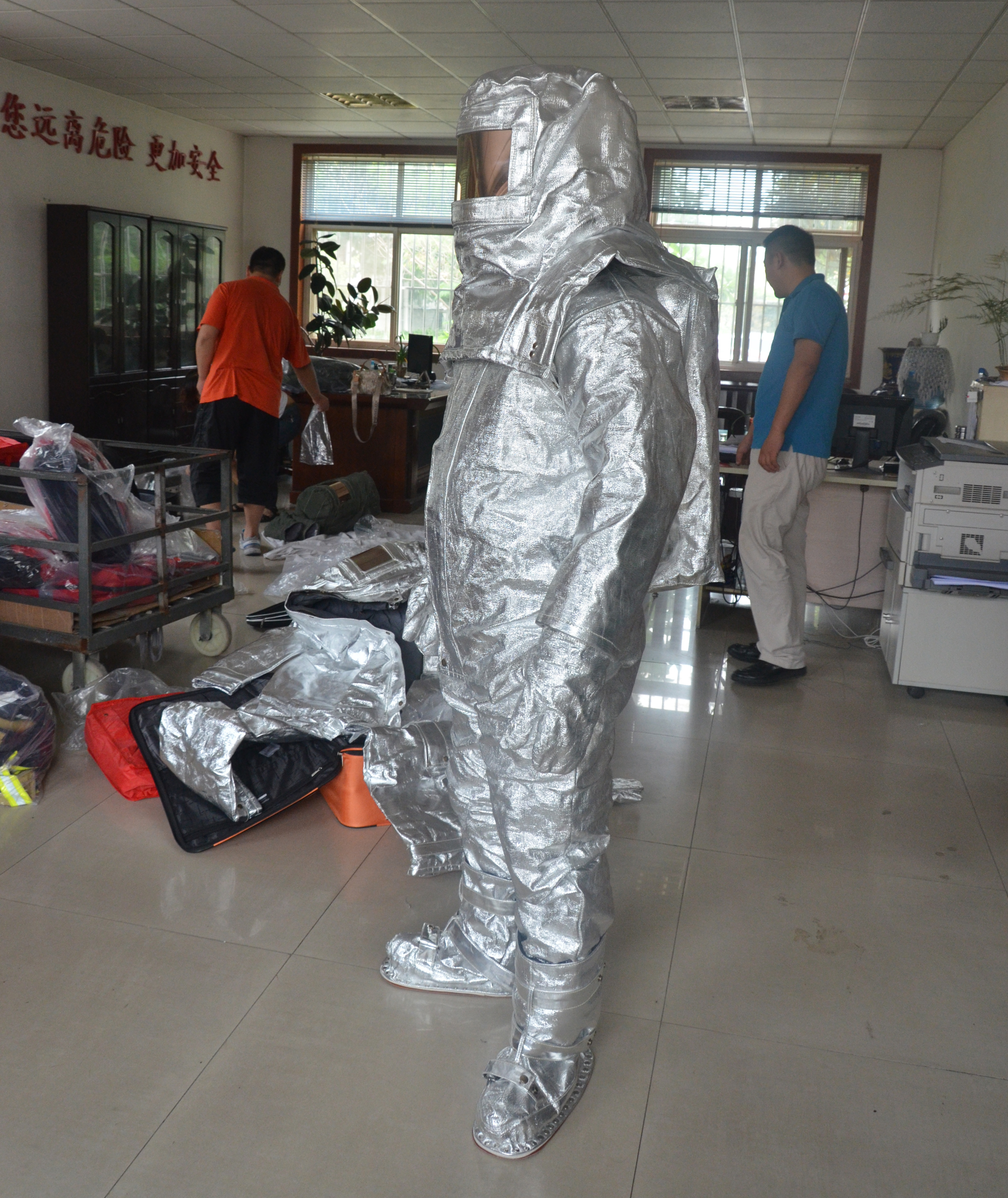 Aluminium Fire entry suit uniform fireman suit safety clothing anti-radiant heat