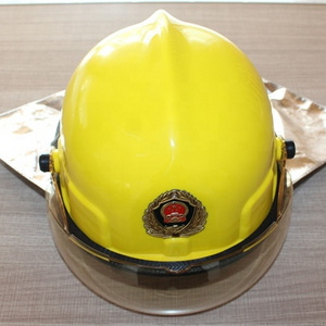 EN443 capacete resgate American Fireman Safety Flame Retardant Fire Fighting Helmet with Flashlight