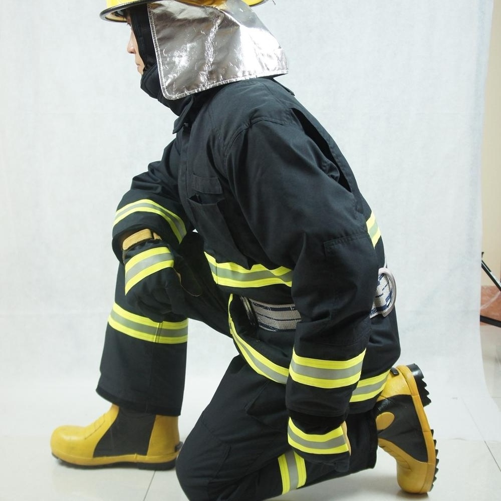 Best Quality EN469 GA ISO  Florescent firefighting fireman Fire Brigade Jackets With Reflective Tape