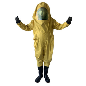 PVC supported gas tight chemical protective suit for fireman firefighter