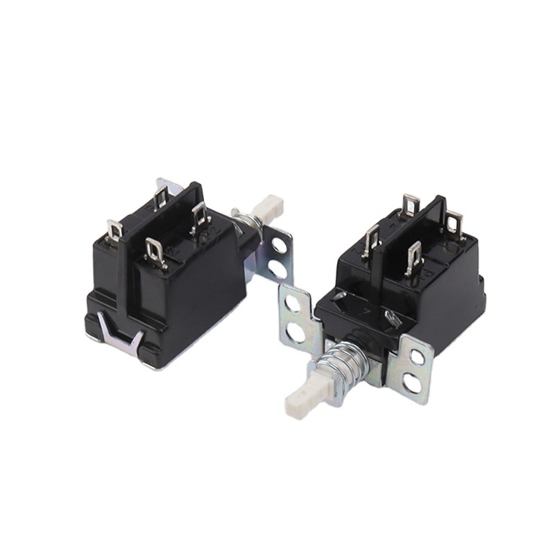 KDC-A04 Straight Key Switch 4-pin latching external spring 5/A/80A 250V Power Switch with 4-hole bracket