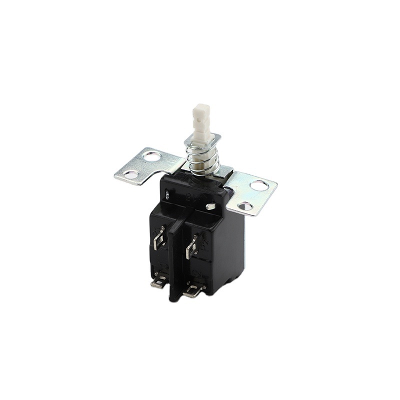 KDC-A04-2 external spring straight key switch 4-pin 5A/80A 250V power switch Self locking switch with 4-hole bracket