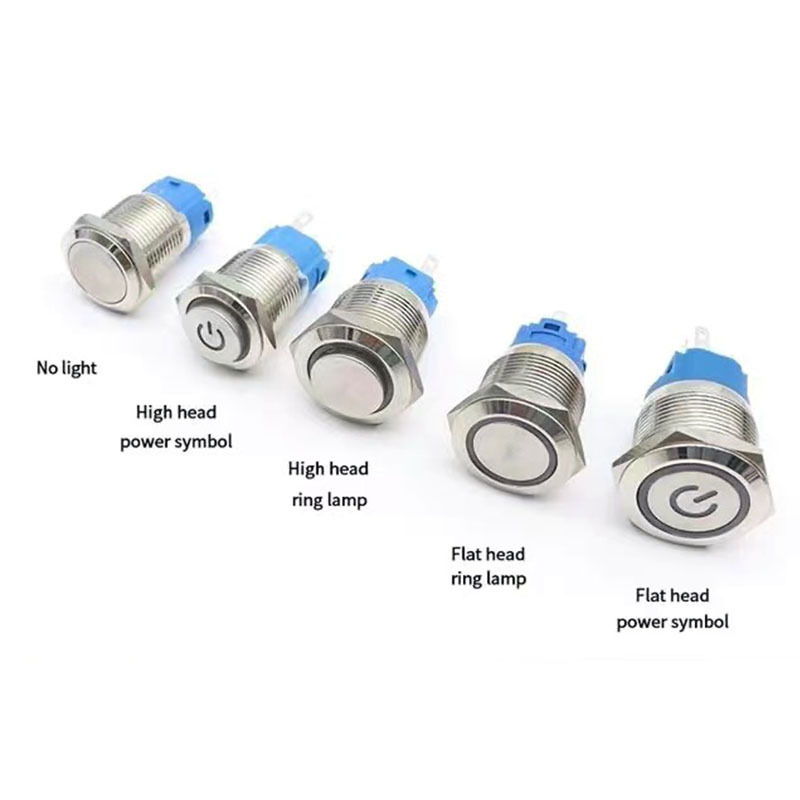 8/10/12/16/19/22/25/30mm metal push button switch latching/momentary illuminated waterproof button switch