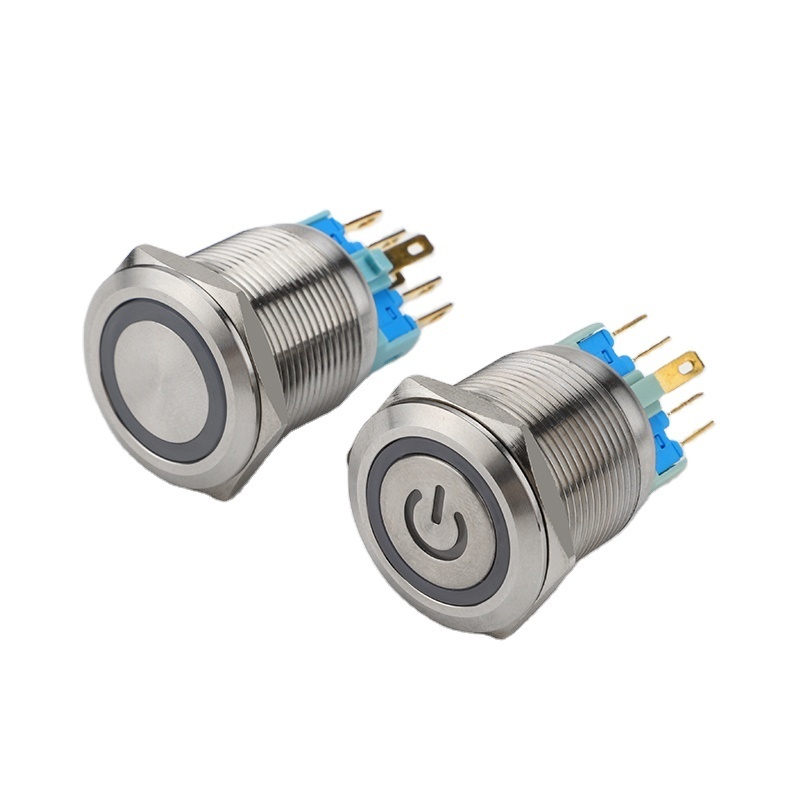 8/10/12/16/19/22/25/30mm metal push button switch latching/momentary illuminated waterproof button switch