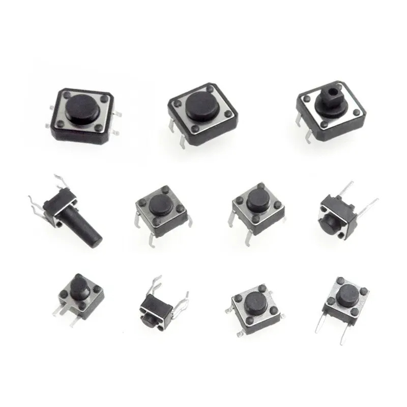 4.5*4.5/6*6/12*12 tact switch DIP SMT SMD momentary tactile switch