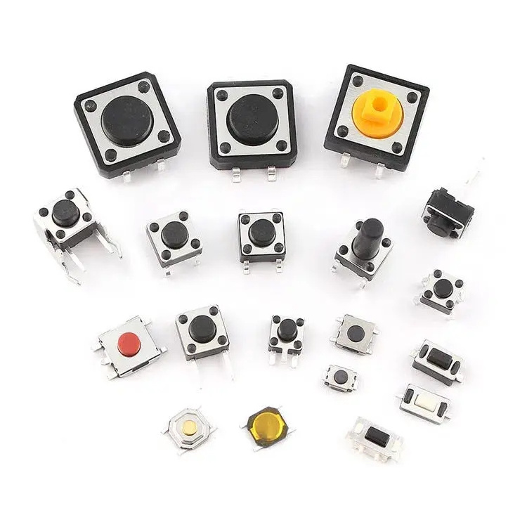 4.5*4.5/6*6/12*12 tact switch DIP SMT SMD momentary tactile switch