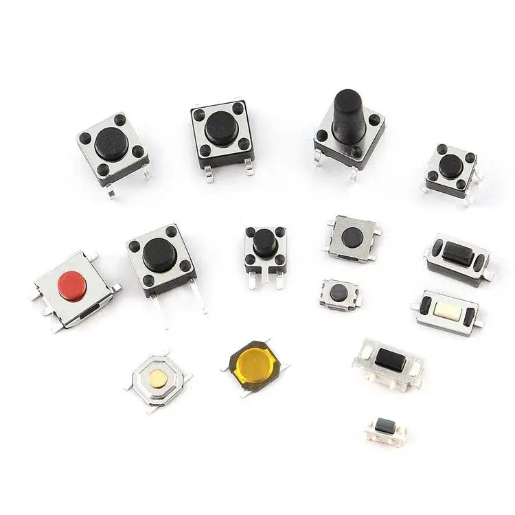 4.5*4.5/6*6/12*12 tact switch DIP SMT SMD momentary tactile switch