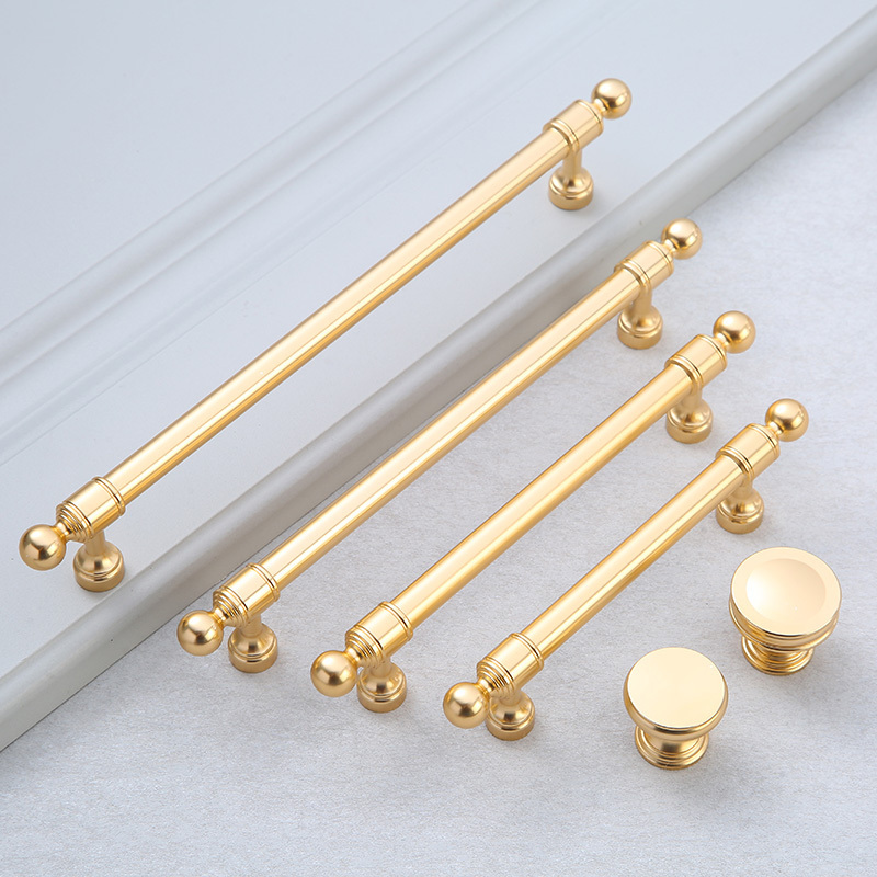 Gold Wardrobe Cabinet Drawer Knobs Pulls Handles