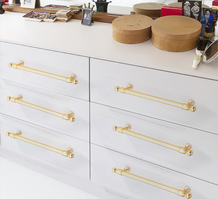 Gold Wardrobe Cabinet Drawer Knobs Pulls Handles