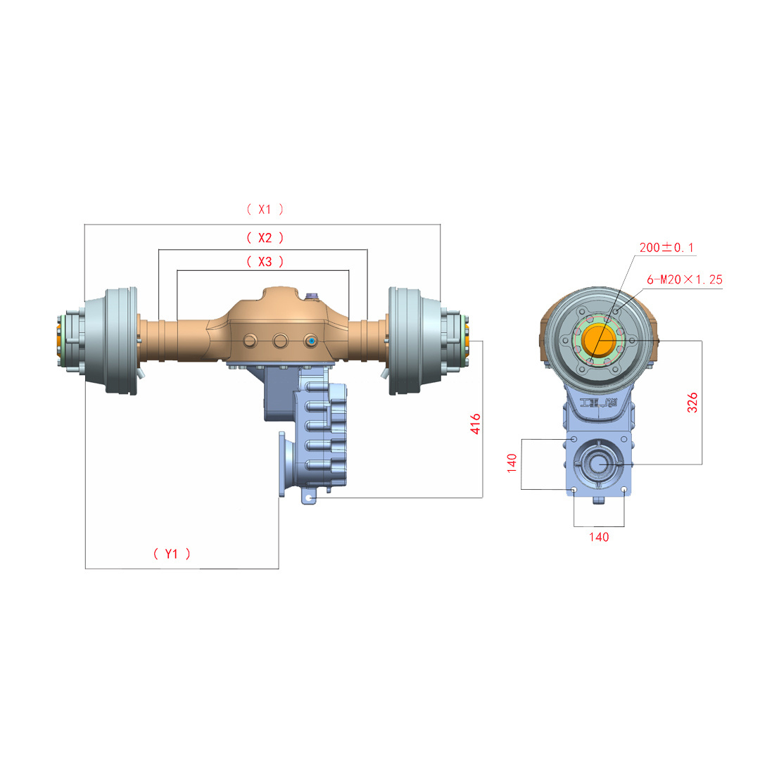 genuine original golf cart go kart forklift parts drive axle rear axle electric car assembly set for electric car axle