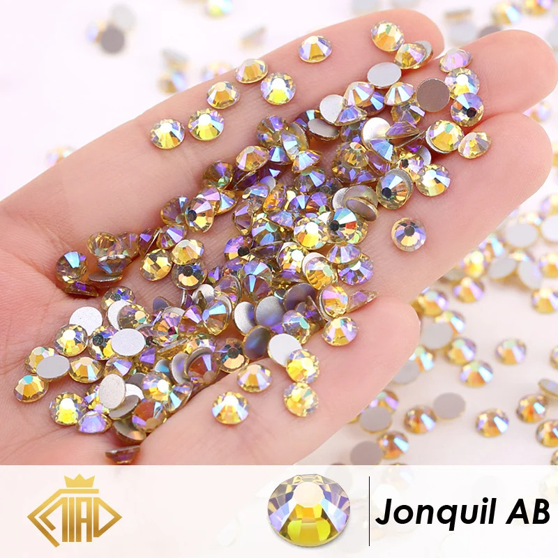 AB High Quality Crystal Flat Back Rhinestones For Wedding Dress Jeans Clothing Decoration