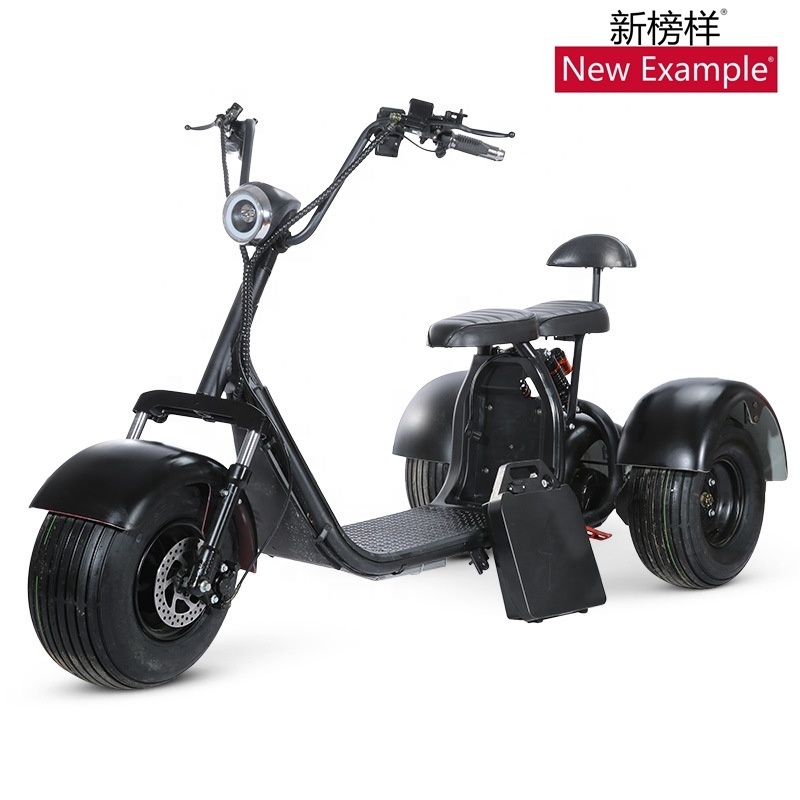 Best price scooter three wheel bicycle with 2 seat hot selling 3 wheel electric scooter citycoco x7 3 wheel motorcycle scooter