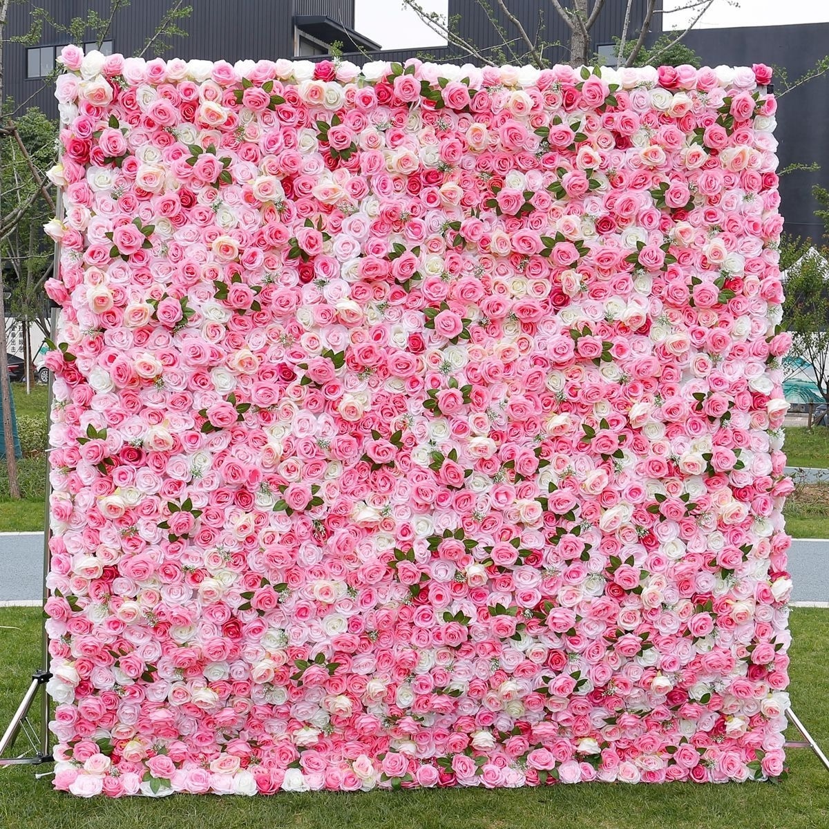 Inmysen 3D Effect Flower Wall cloth Decor Flower Design Wall Tiles artificial flower panel for wedding