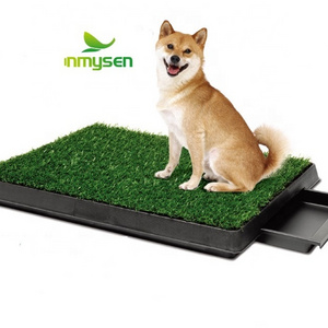 Dog Grass Pad With Tray, Artificial Grass Mats Washable Grass Pee Pads For Dogs, Pet Toilet Potty Tray For Puppy & Small Pet