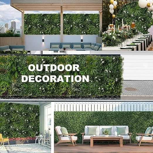 Artificial Grass Wall Boxwood Hedge For Wedding Decoration Garden Landscaping & Decking Plant Decorative Backdrop Faux Green