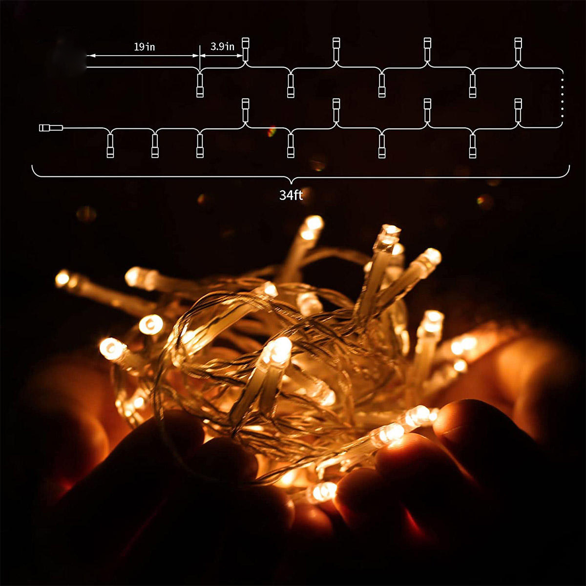 Waterproof Outdoor Home 10M 20M 30M 50M 100M LED Fairy String Lights Wedding Party Festival Christmas Decoration Light