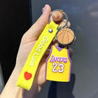 NBA Basketball jersey keychain Kobe 24 jersey James 23 jersey keychain backpack PVC doll pendant car keychain