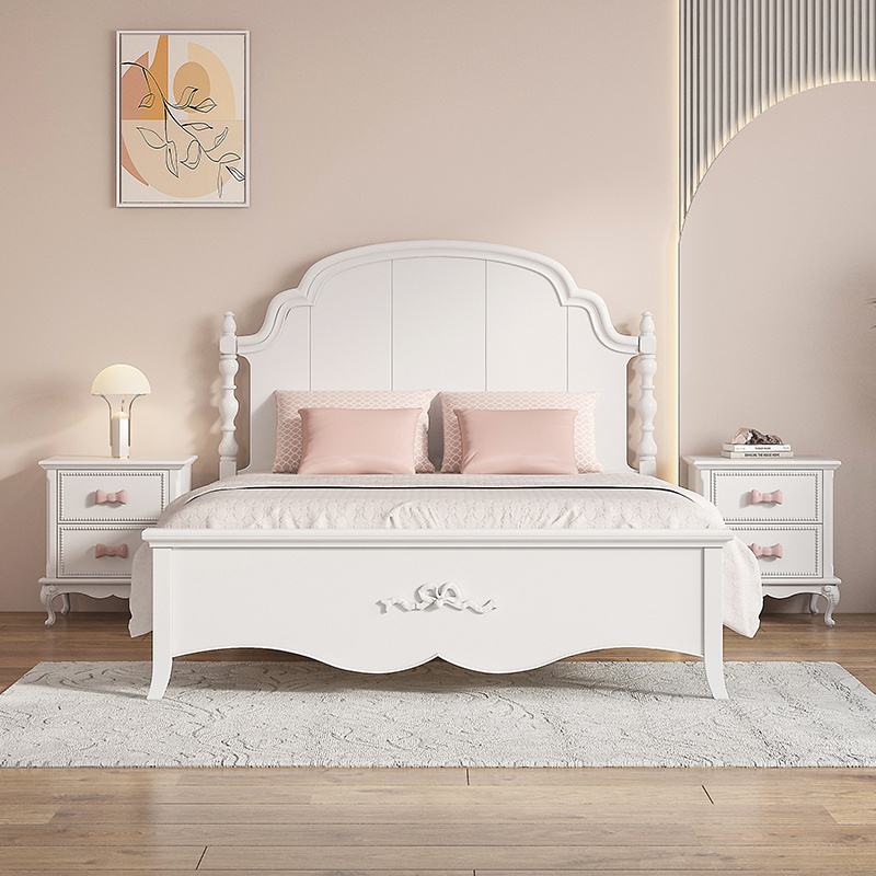 Hot sales princess pink MDF adult and kids bed