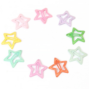 Cute Kids Hair Clips - Metal Candy-colored Star Shape BB Hairpins and Hair Clip Set