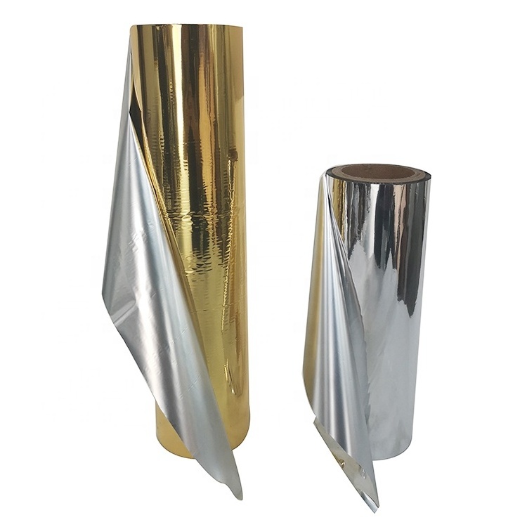 Gold & Silver  Pet  Metalized Thermal Lamination  Film for packaging and laminating