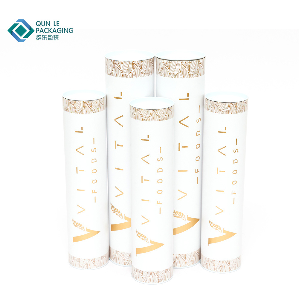 Long Eco-friendly Custom Design Hair Extension/Yoga Mat/Toy/Umbrella/Wine/Beer Paper Tube Packaging Can Box with Tin Lid