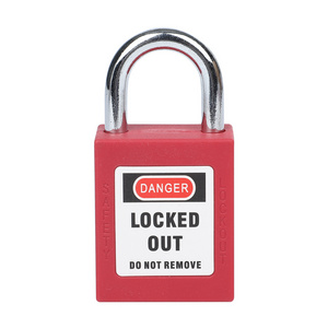 QVAND China OEM high quality best coloured steel shackle security safety lockout tagout padlock 25mm loto lock