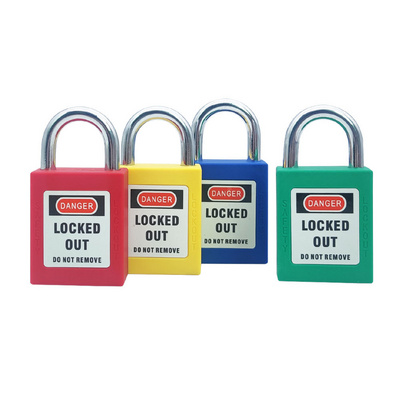 QVAND 25mm Steel Shackle LOTO Safety Padlock Lockout Tagout Security Locks Keyed Differ