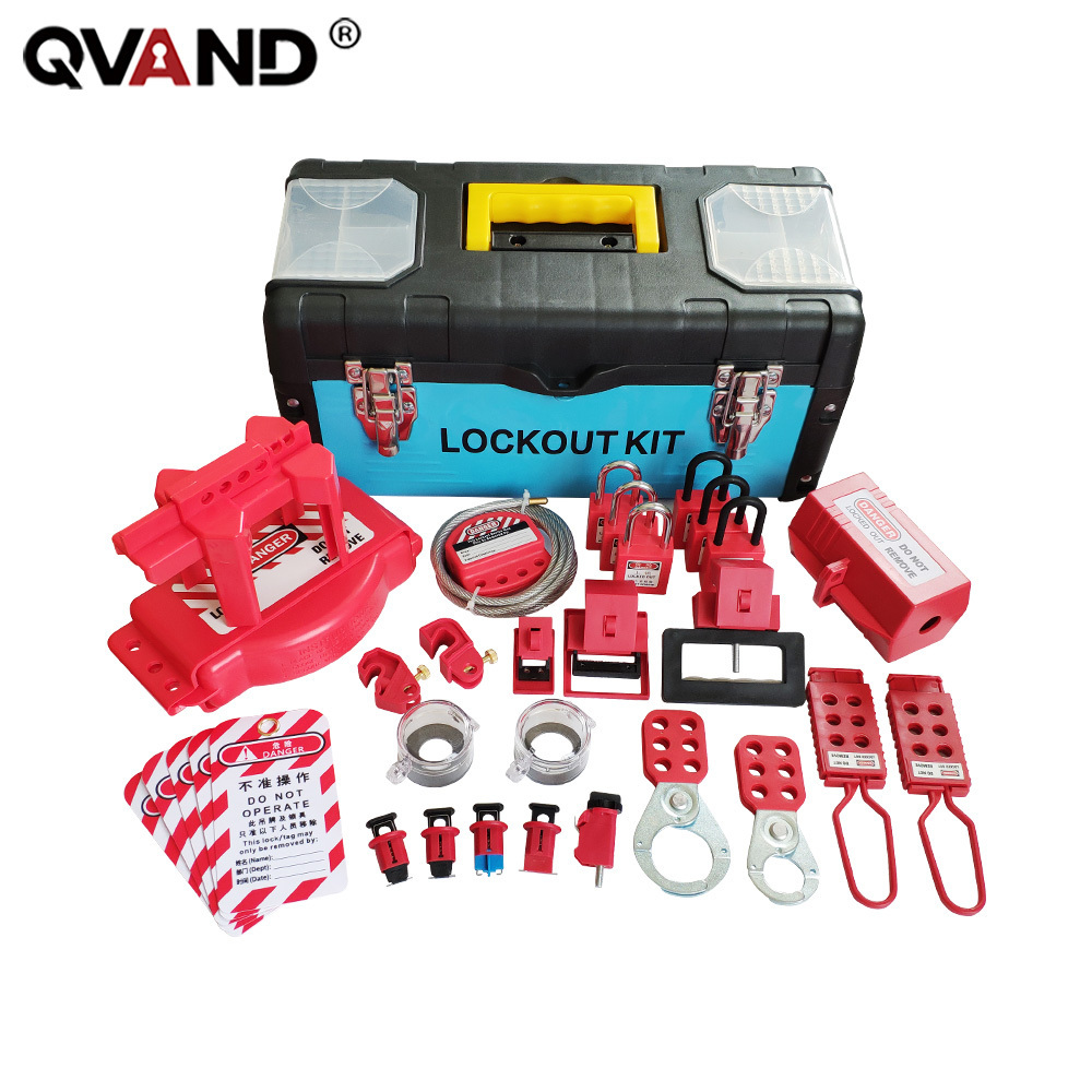 QVAND hand-held portable loto lockout tagout box industrial electrical safety Lock out kit