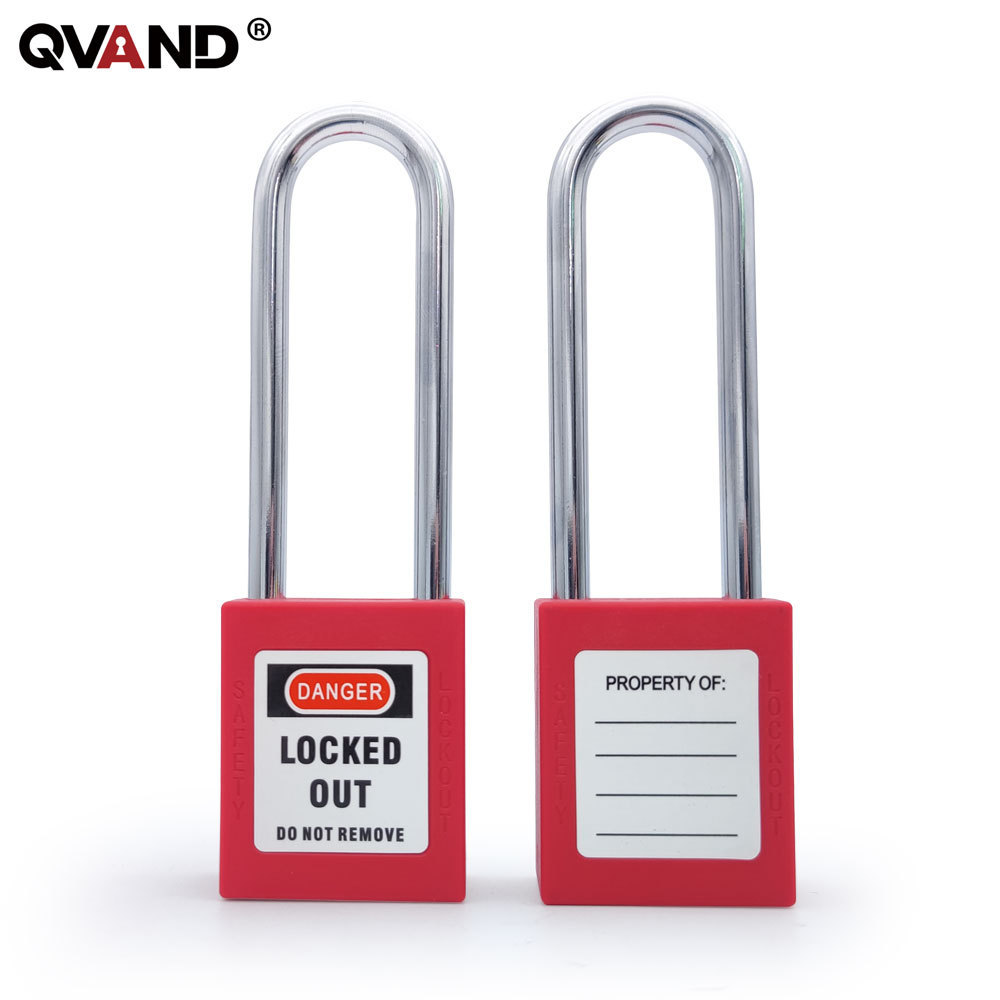 QVAND 76mm Steel shackle Security Safety Padlock with master key LOTO safety lockout