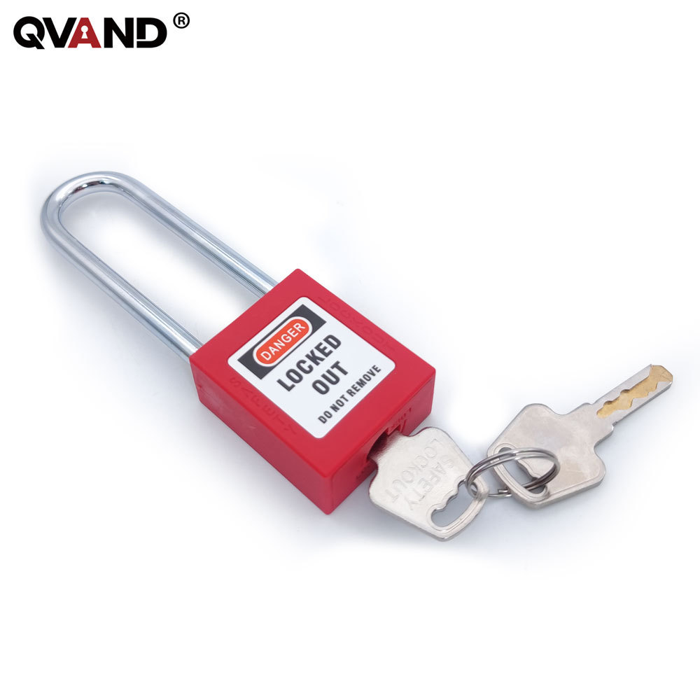 QVAND 76mm Steel shackle Security Safety Padlock with master key LOTO safety lockout