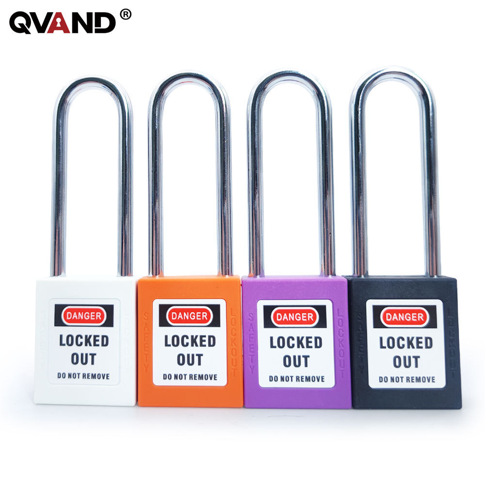 QVAND 76mm Steel shackle Security Safety Padlock with master key LOTO safety lockout