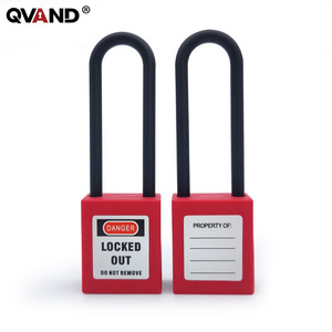 QVAND 76mm Industrial Lock Lockout Security Safety Plastic Padlocks Master Key Loto lock