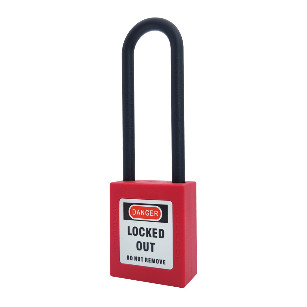 QVAND 76mm Industrial Lock Lockout Security Safety Plastic Padlocks Master Key Loto lock