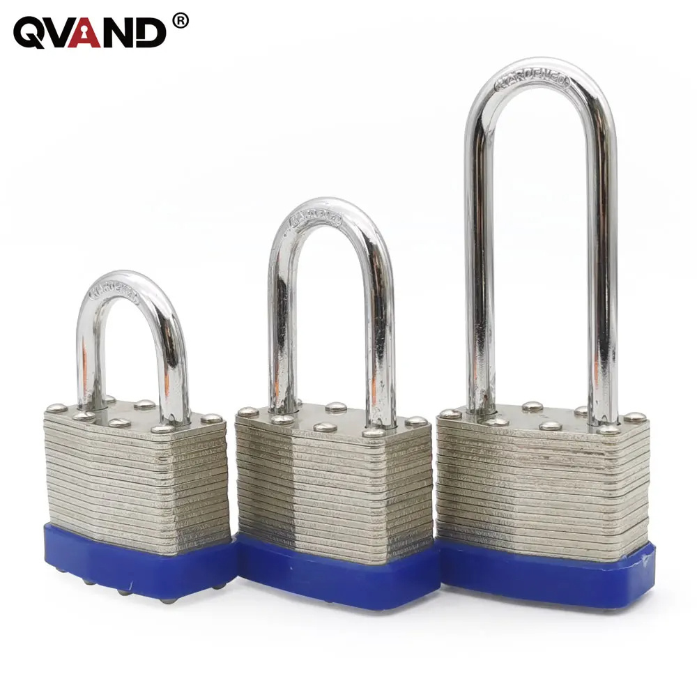 QVAND Oem Master Long Steel Shackle Safety Padlock LOTO Lockout Laminated Steel Safety Padlocks Master Key Lock