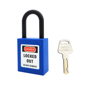 QVAND safety plastic padlocks blue with master key non conductive insulated china lockout