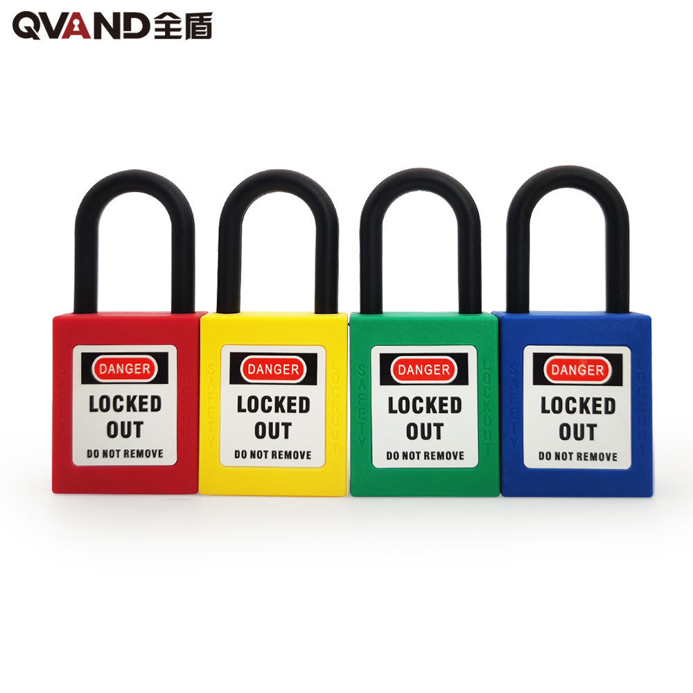 QVAND safety plastic padlocks blue with master key non conductive insulated china lockout