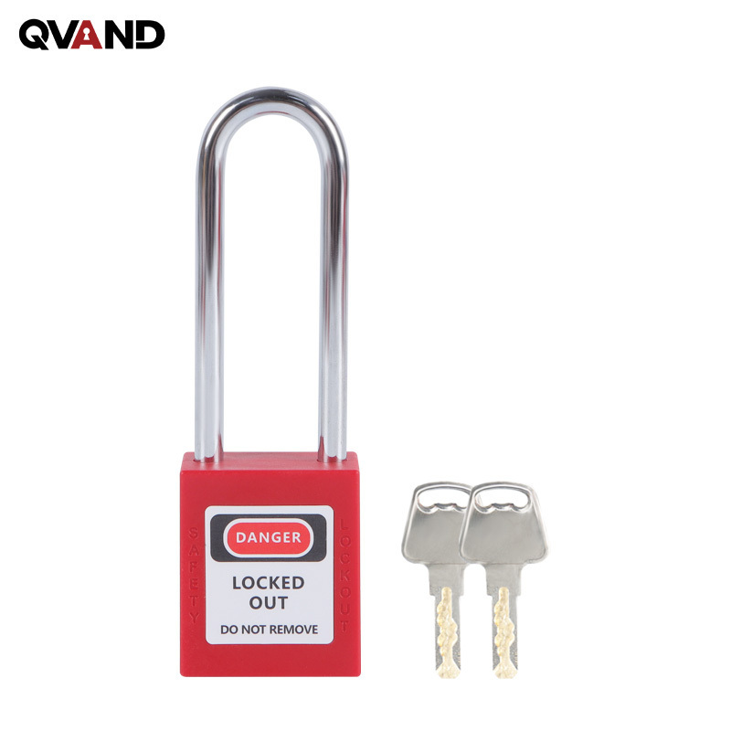 Industrial Lockout-Tagout Steel Shackle Keyed Alike Plastic loto lock Safety Padlock with Master Key