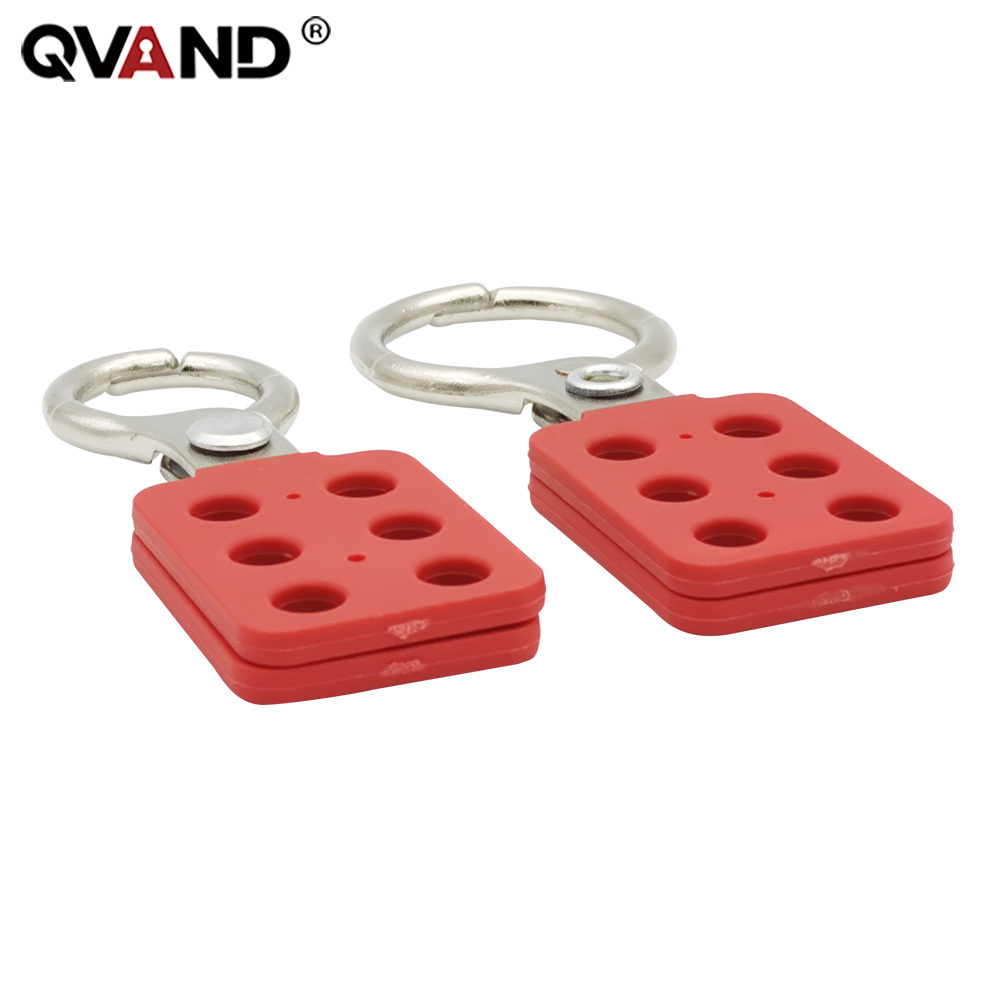 QVAND 38mm High Quality Nylon Aluminum Safety Lockout Hasp Padlock Hasp Lock scissor Hasp