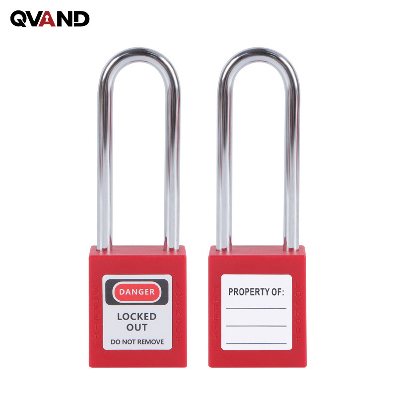 Industrial Lockout-Tagout Steel Shackle Keyed Alike Plastic loto lock Safety Padlock with Master Key