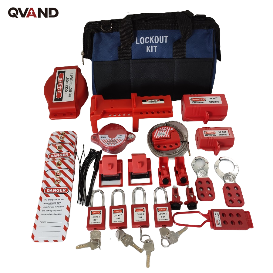 QVAND China Manufacturer Circuit Breaker industrial safety Lockout loto Kit Lock set lock out tag out pad locks