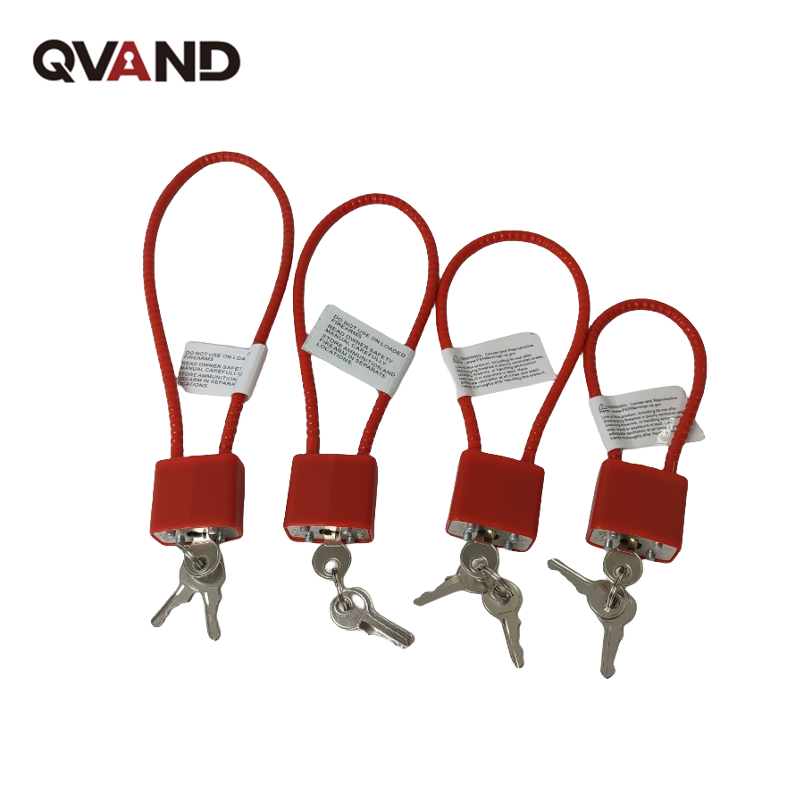 QVAND  Steel Cable Hand Gun trigger luggage  Tool box Lock