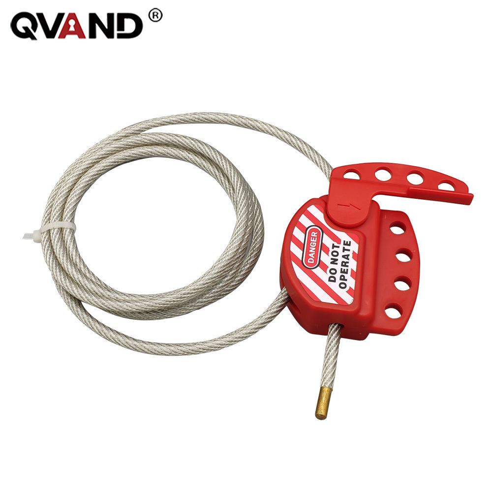 QVAND adjustable safety valve cable lock LOTO wire lockout device