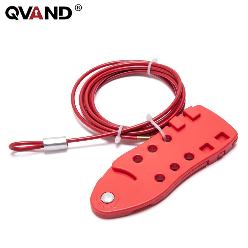 QVAND Safety insulated fish cable lockout devices Industrial Safety Cable Lockout