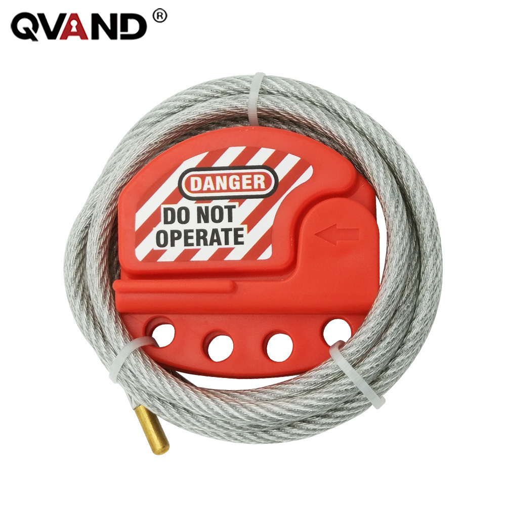 QVAND adjustable safety valve cable lock LOTO wire lockout device