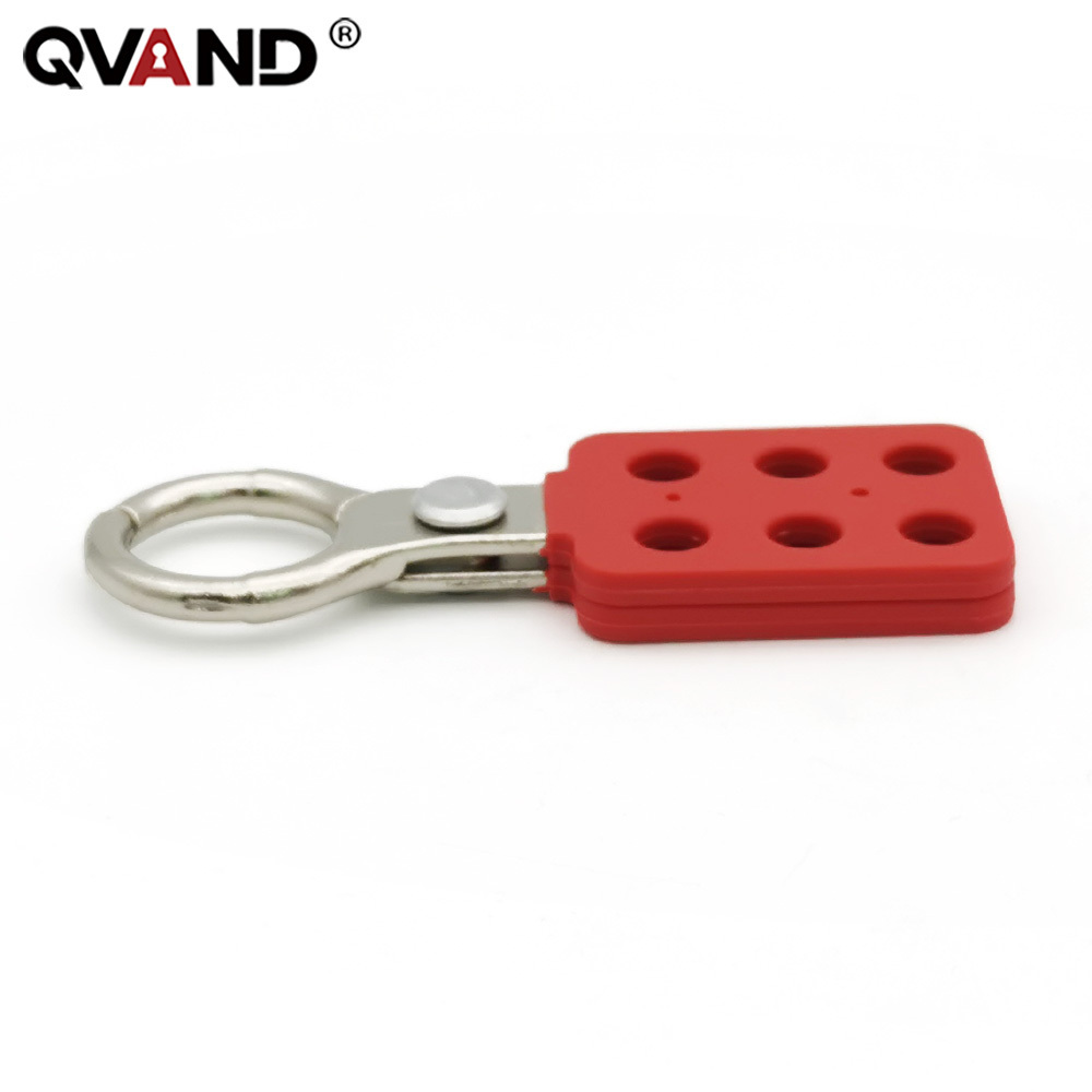 QVAND 38mm High Quality Nylon Aluminum Safety Lockout Hasp Padlock Hasp Lock scissor Hasp