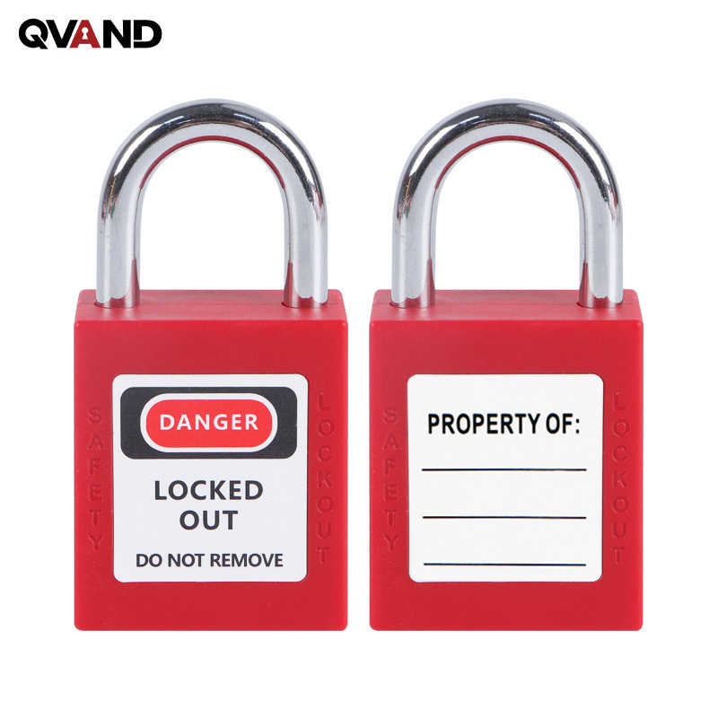 Supplier Wholesale Prices 25mm Steel Shackle Mini Nylon Safety Padlock with Industrial Master Key LOTO lock Lockout Tagout