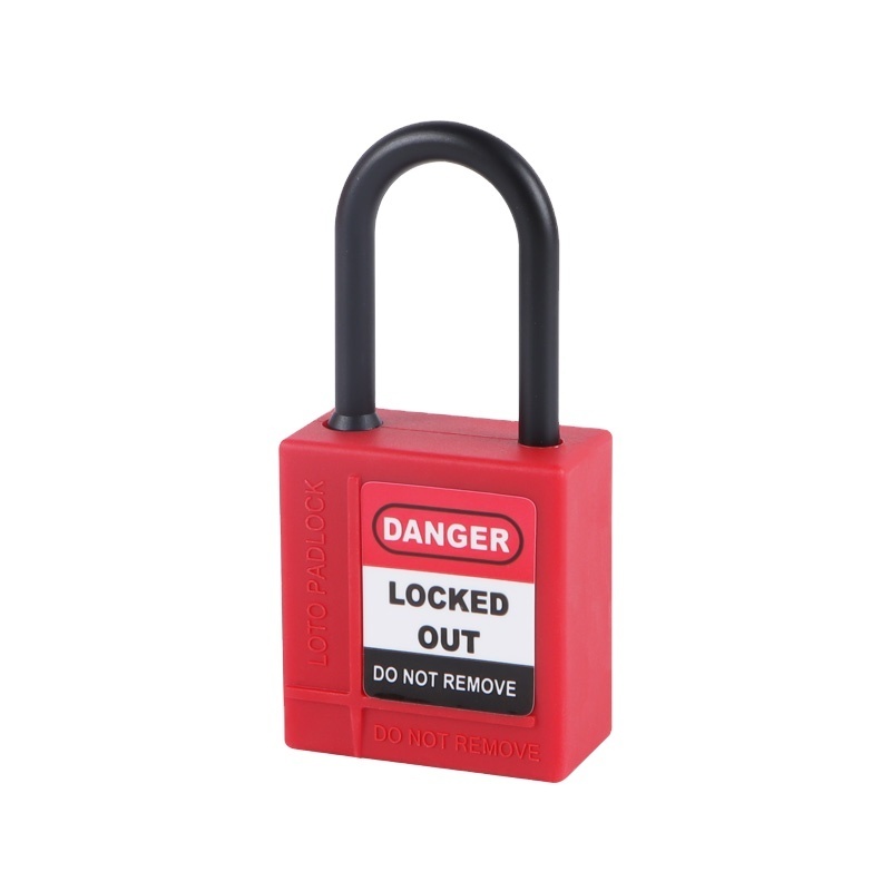 Small Compact Insulated Nylon Shackle Safety Lockout loto Locks with Master Key Non-Conductive Padlocks