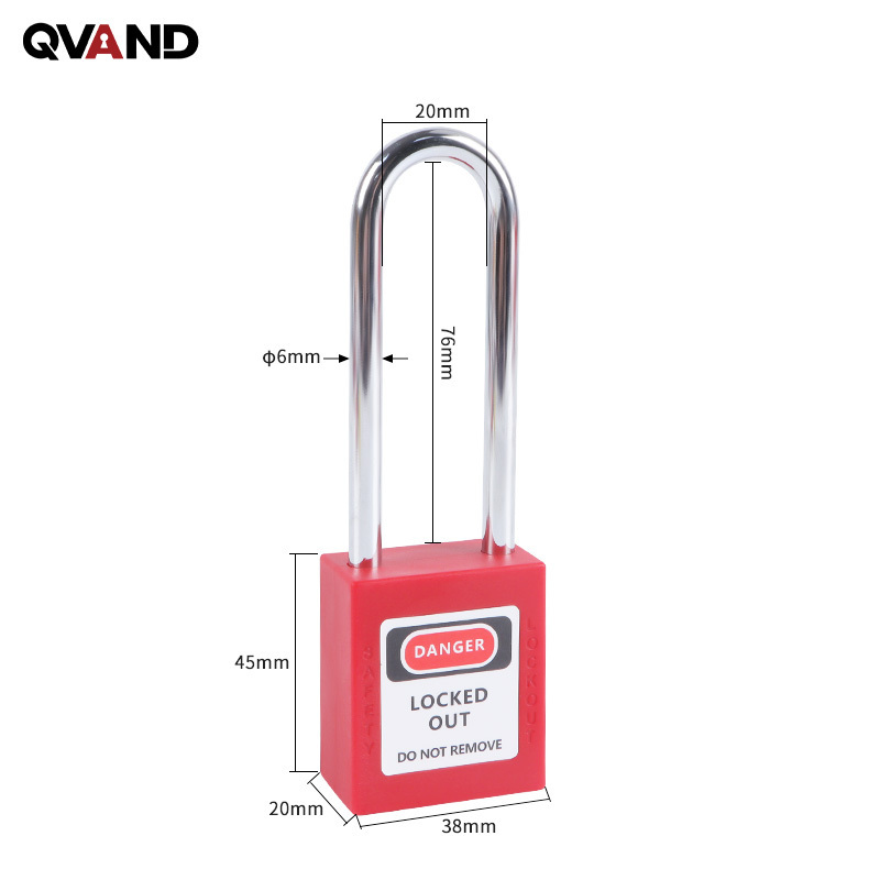 Industrial Lockout-Tagout Steel Shackle Keyed Alike Plastic loto lock Safety Padlock with Master Key