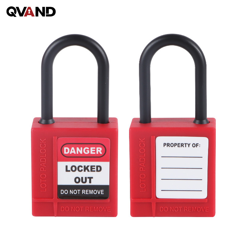 Small Compact Insulated Nylon Shackle Safety Lockout loto Locks with Master Key Non-Conductive Padlocks