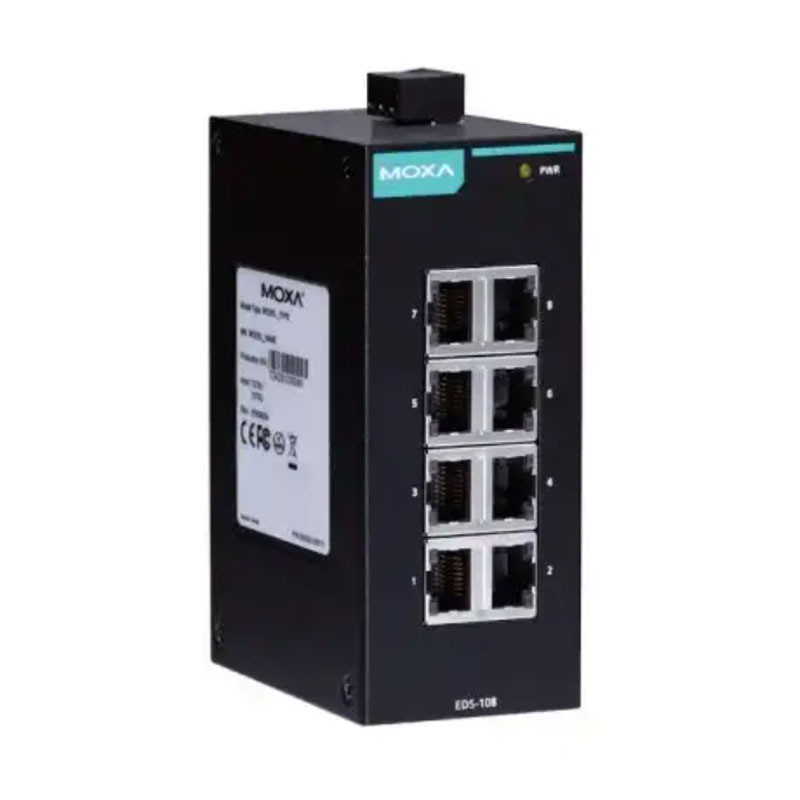 5-port Industrial Ethernet Switch EDS-205A Industrial Network Switch New Original POE Stock 16 Full-duplex & Half-duplex